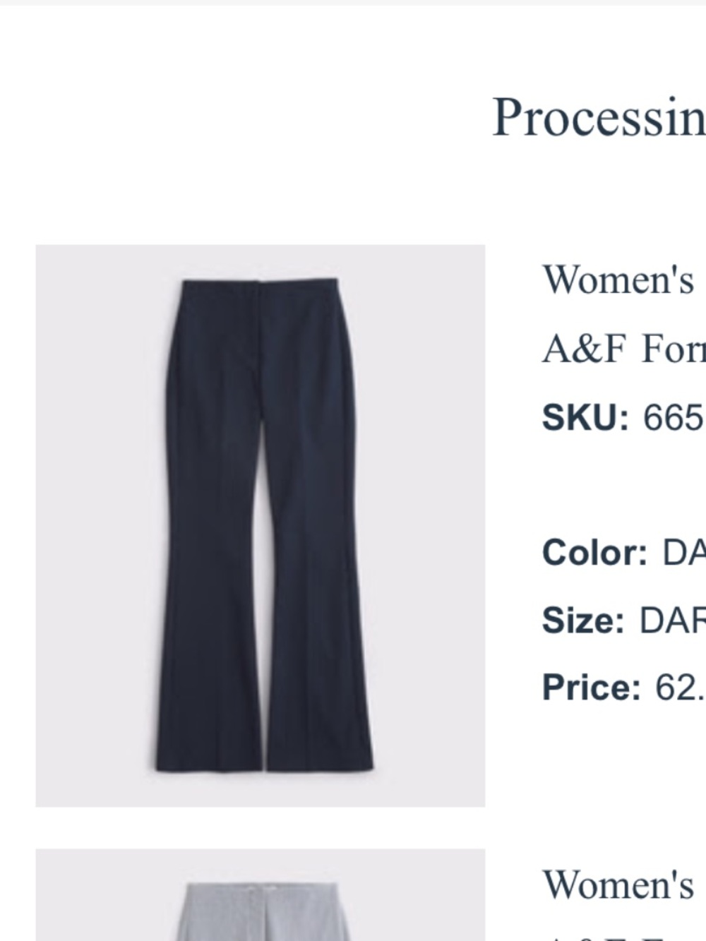 Abercrombie & Fitch Dark Indigo Bootcut Women's Pants